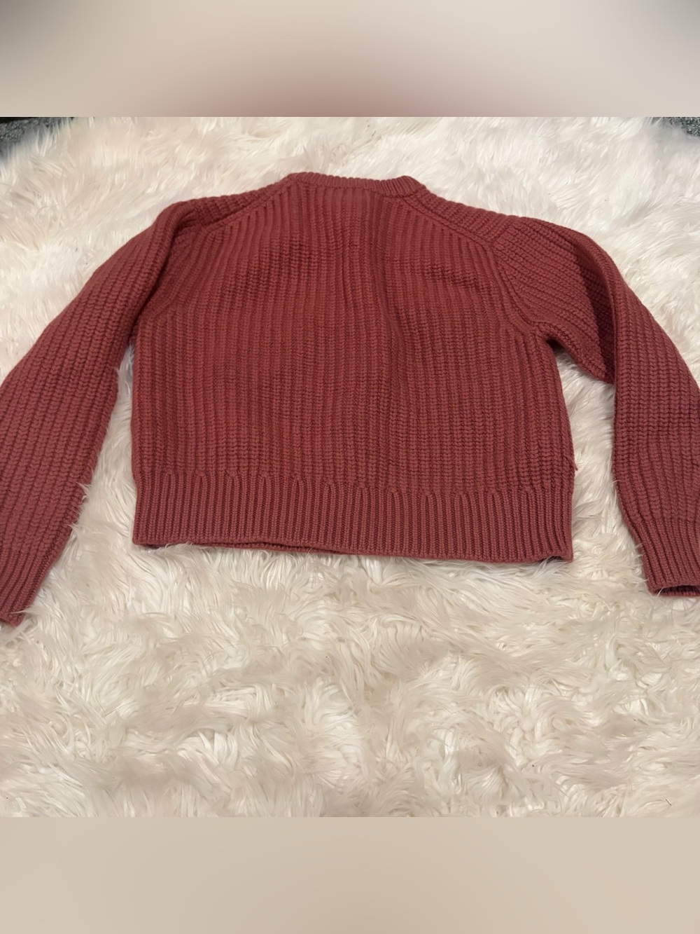 Aritzia Wilfred Free 100% Wool knit sweater pastel rose size XS - Picture 5 of 5